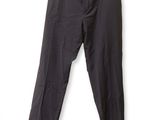 black pants on a hanger on a white background