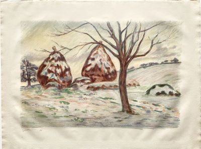Armand Guillaumin - Les Meules en hiver Palaiseau, 1898