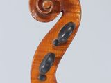 an old violin with a wooden back and a long neck