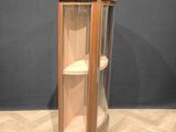 an image of a glass display case with shelves on top of it