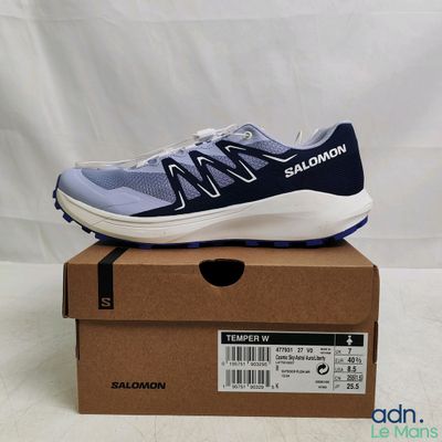 Chaussures de course pour femme Salomo, en bleu et blanc