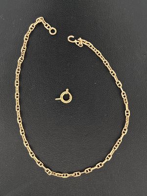 Débris de bracleet en or jaune 750 millièmes à maille marine. l. 20 cm - Photo 1