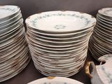 a lot of plates stacked on top of each other