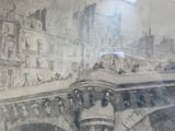 une image représentant un dessin d'un pont sur lequel se trouvent des personnes