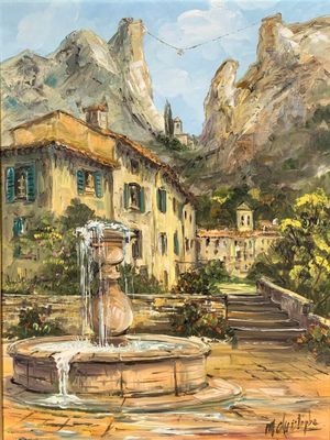 CHRISTOPHE M. (XXe s.) : Fontaine de Moustiers.