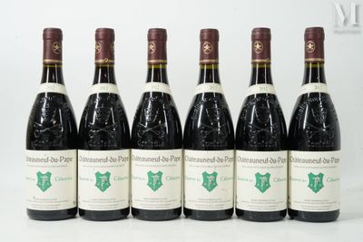 six bottles of wine are lined up in a row on a table