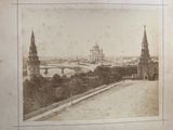 an old photo of a view of a city from the top of a hill