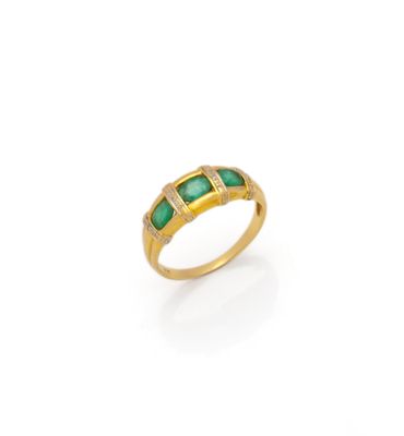 an emerald and diamond ring