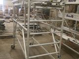 many scaffoldings that are in a building