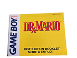 the instruction booklet for the nintendo gameboy is on display