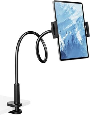an image of a tablet mounted to a desk with a phone