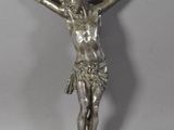 statue of jesus on the cross on a white background
