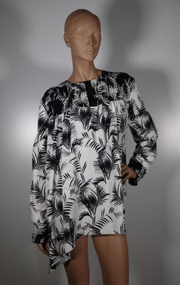 SONIA RYKIEL Chemisier asymétrique à décor de feuilles de pa…