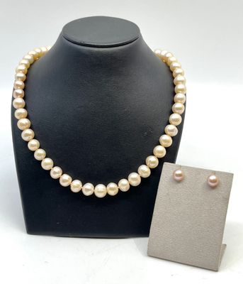 Parure composite comprenant un collier et une paire de bouto…