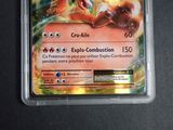 a close up of a pokemon card on a table