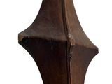 an image of a wooden sculpture of a star on a white background