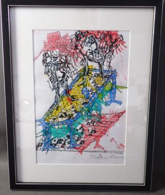 FRANCOIS RAVIER (1964) Sans Titre, dessin aux encres, SBD, d…