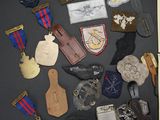 a picture of a collection of military items on a table