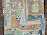 a picture of a painting on the wall of a room