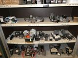 many electronic components on the shelves in the store