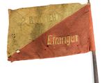 an old flag with the word entragon on it on a white background