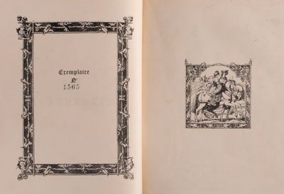 an open book with a picture of a man and a woman on it