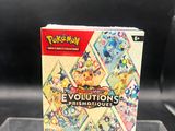 pokemon evolutions trading card game box with clear plastic display case