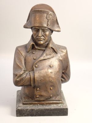 Métal - Empire - Buste de Napoléon (hauteur totale 200 mm) p…