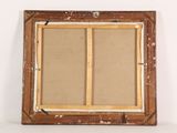 an old picture frame with a picture of a window and a window pane