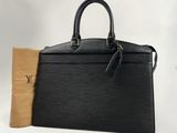 sac à main Louis Vuitton en cuir Epi noir