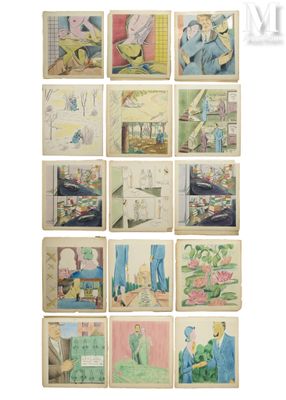 many pictures of a man playing a game of cards