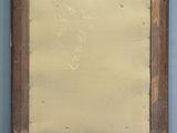 an old picture frame with a drawing of a man on it