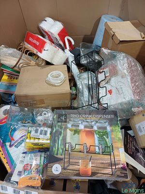 a box full of items that are sitting on a table