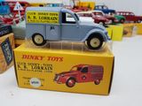 a box with a toy truck on top of it