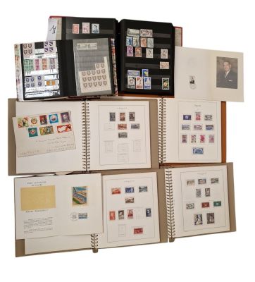 many different types of stamps on the pages of a book