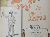 a book with a drawing of a man in a suit and hat