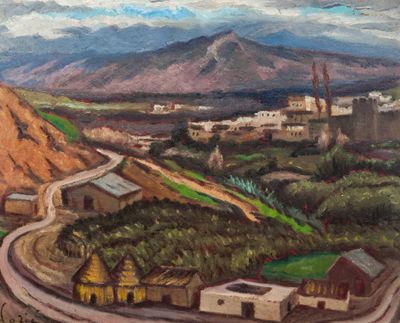 ROBERT DIAZ DE SORIA (1883-1971), « La ville de Fès, Maroc », Huile su - Photo 1
