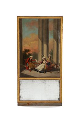 an image of a painting of a man and a woman sitting on a porch