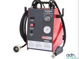 une image représentant une machine rouge et noire sur fond blanc