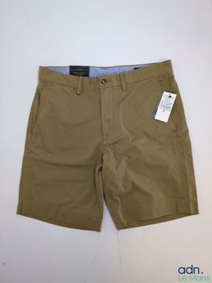 short chino kaki pour homme avec ceinture