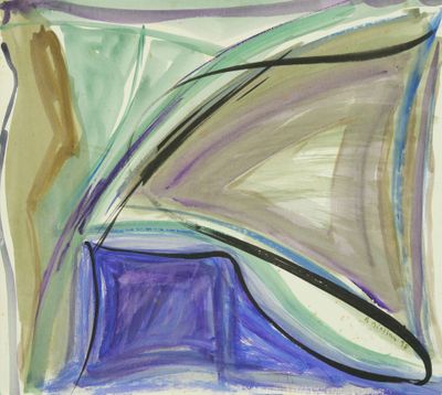 Robert MIOLLAN (XXe). Abstrait. Dessin. Signé et daté 98 en …