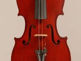 gros plan d'un violon sur fond blanc
