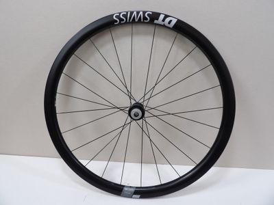 a bicycle wheel with a sticker on the side of it