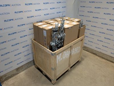 a wooden box with a bunch of boxes inside of it