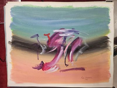 Robert DURAN "Danseurs" Gouache sur papier signée en bas à d…