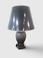 Lampe de table en céramique à couverte gris métalisé à forme…