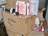 a pile of boxes that are stacked on top of each other