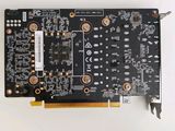 a close up of a video card on a white surface