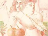 un dessin représentant deux femmes debout l'une à côté de l'autre