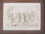 an image of a picture of a group of people in a wood frame